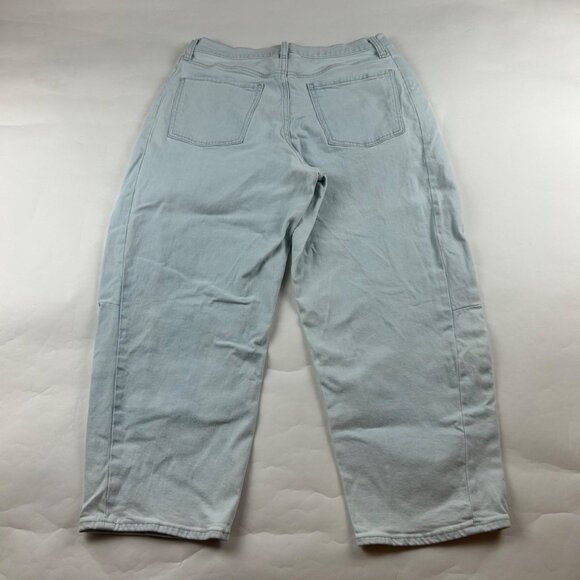 Old Navy Acid Wash High Rise Barrel Leg Jeans 12 - Picture 5 of 6